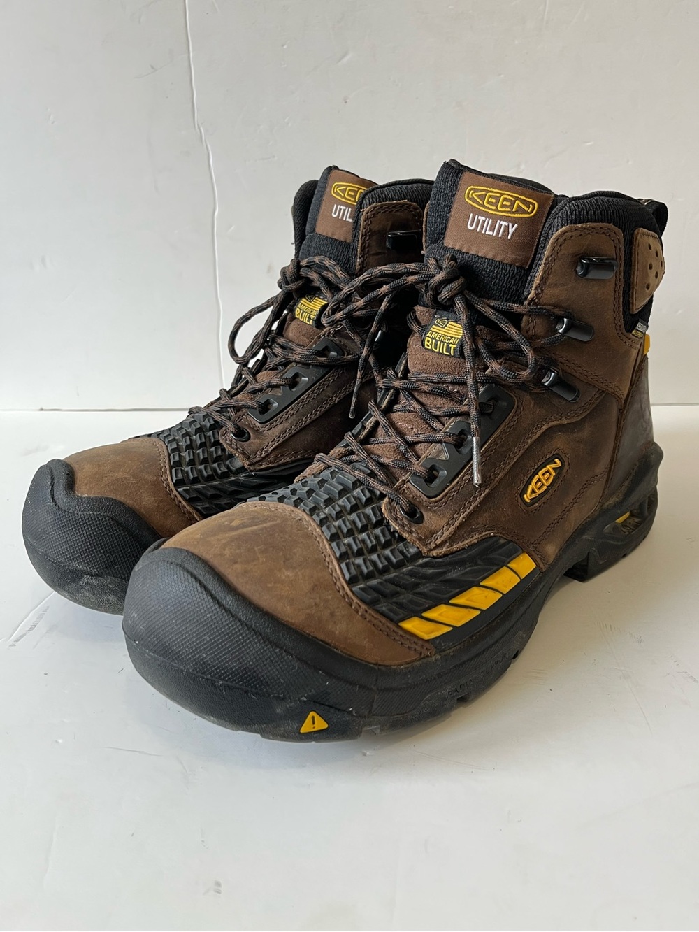 KEEN Utility MEN'S TROY 6” WATERPROOF CARBON TOE WORK BOOTS size 9D